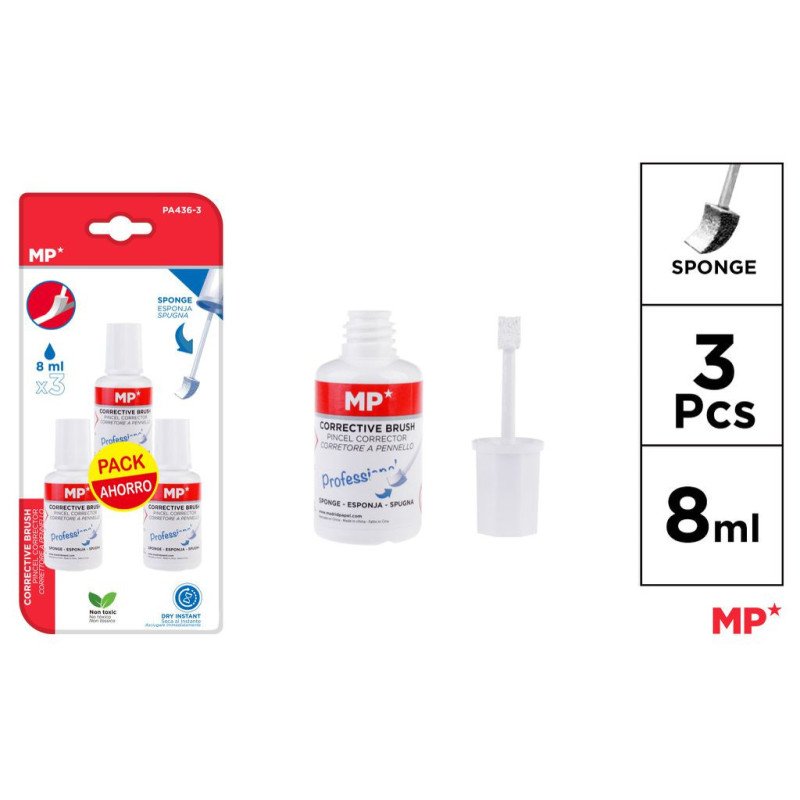 3 CORRECTOR LIQUIDA CON PUNTA ESPONJA 10ML