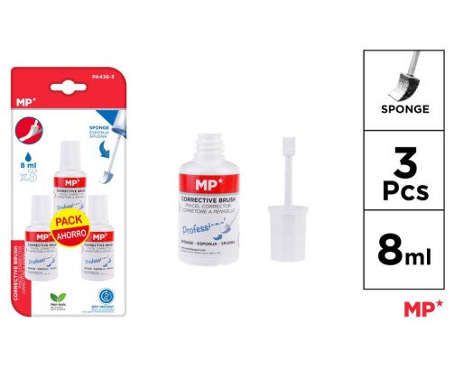 3 CORRECTOR LIQUIDA CON PUNTA ESPONJA 10ML