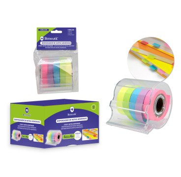 DISPENSADOR DE NOTAS ADHESIVAS 5 COLORES