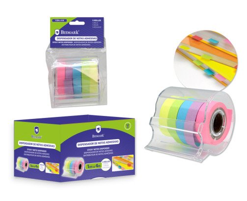DISPENSADOR DE NOTAS ADHESIVAS 5 COLORES