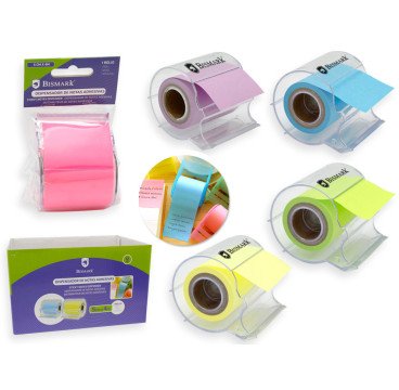 DISPENSADOR DE NOTAS ADHESIVAS 5CM*4M 1ROLLO