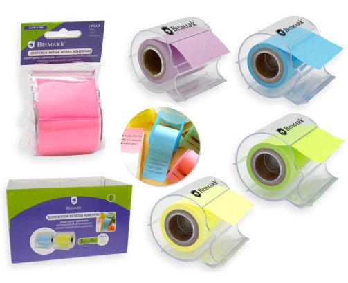 DISPENSADOR DE NOTAS ADHESIVAS 5CM*4M 1ROLLO
