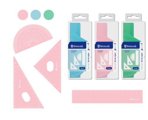 JUEGO DE REGLAS 15CM 4PCS