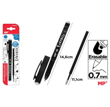 BOLIGRAFO BORRABLE +RECAMBIO NEGRO
