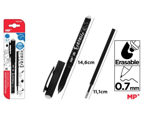 BOLIGRAFO BORRABLE +RECAMBIO NEGRO