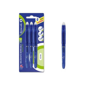 3 BOLIGRAFO BORRABLE AZUL