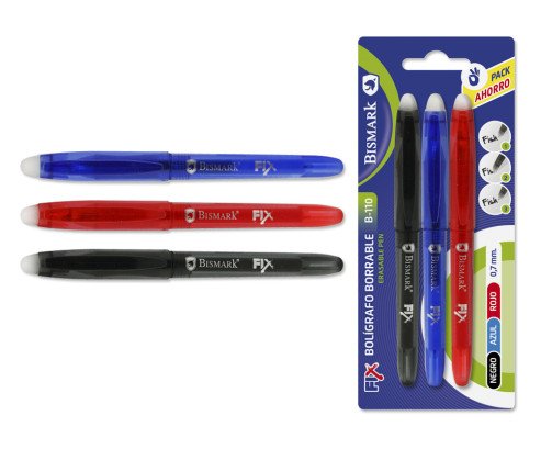 3 BOLIGRAFO BORRABLE COLOR SURTIDO