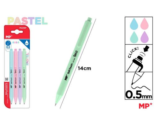 4 BOLIGRAFO TINTA GEL PASTEL