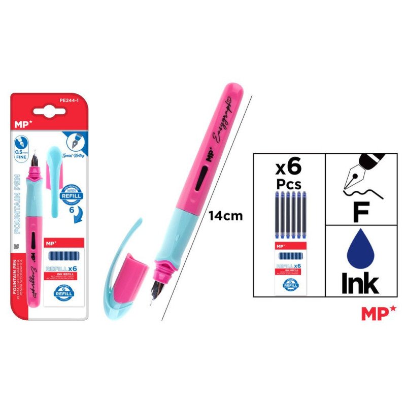 PLUMA TINTA LIQUIDA+6RECAMBIOS