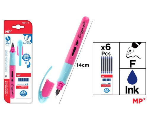 PLUMA TINTA LIQUIDA+6RECAMBIOS