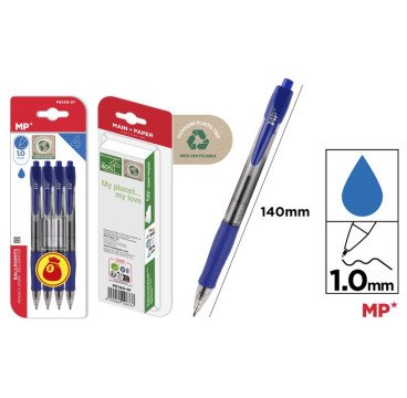 4 BOLIGRAFO PUNTA 1.0MM 4 AZULES