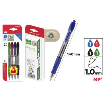4 BOLIGRAFO PUNTA 1.0MM COLOR SURTIDO