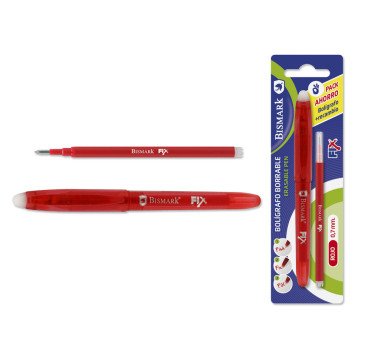 Boligrafo borrable  rojo + 1recambio (329571)