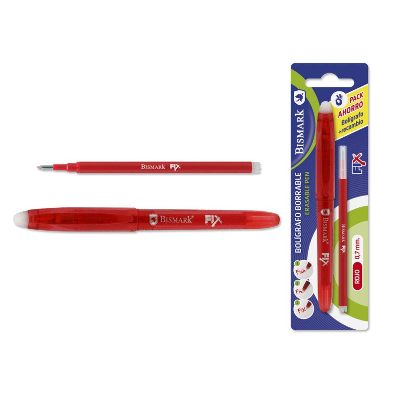 Boligrafo borrable  rojo + 1recambio (329571)