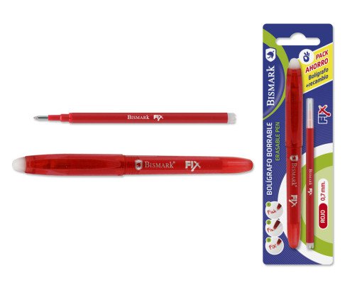 Boligrafo borrable  rojo + 1recambio (329571)