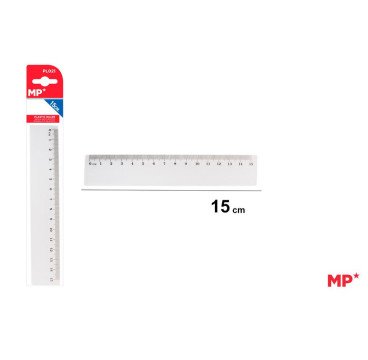 REGLA DE PLASTICO 15CM