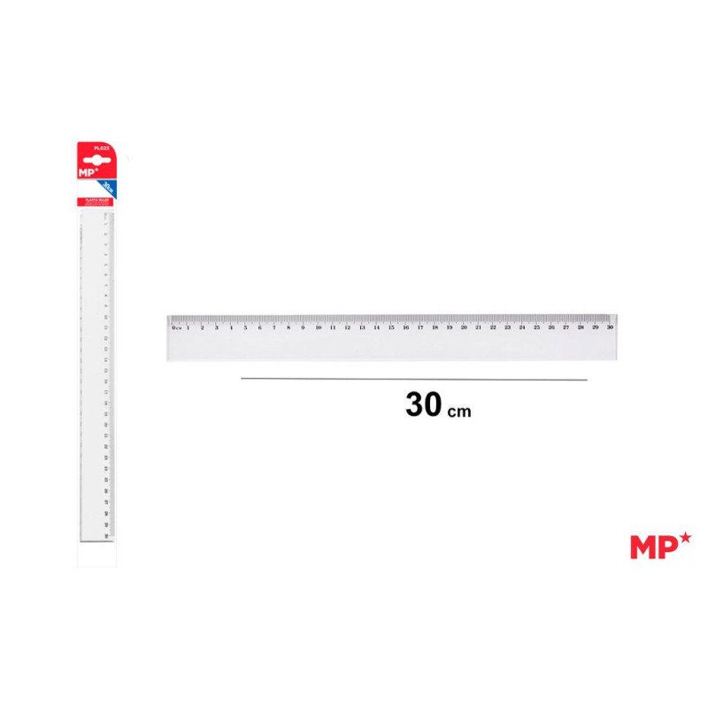 REGLA DE PLASTICO 30CM