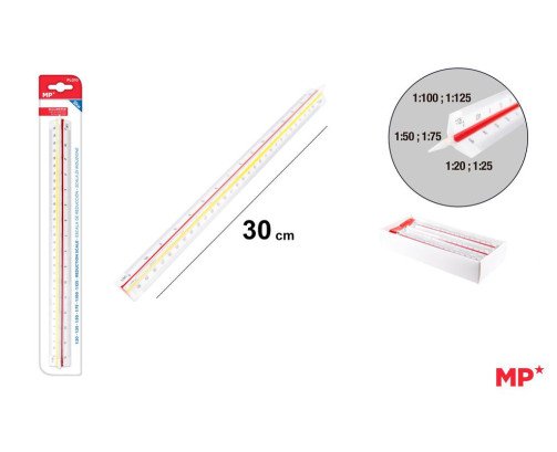 ESCALIMETRO PLASTICO 30CM