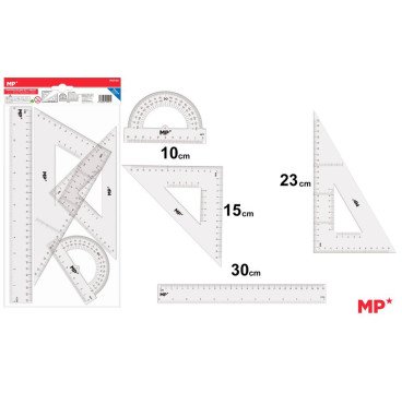 JUEGO DE 4 REGLAS PLASTICO 30CM