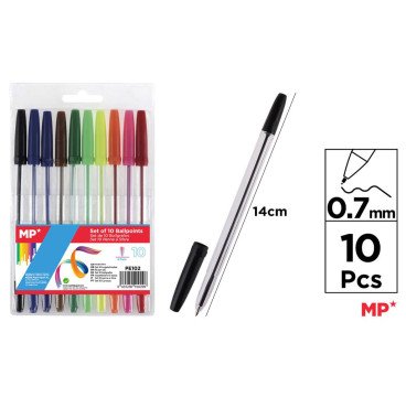 SET 10 BOLIGRAFO COLORES