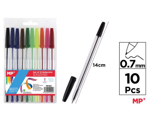 SET 10 BOLIGRAFO COLORES