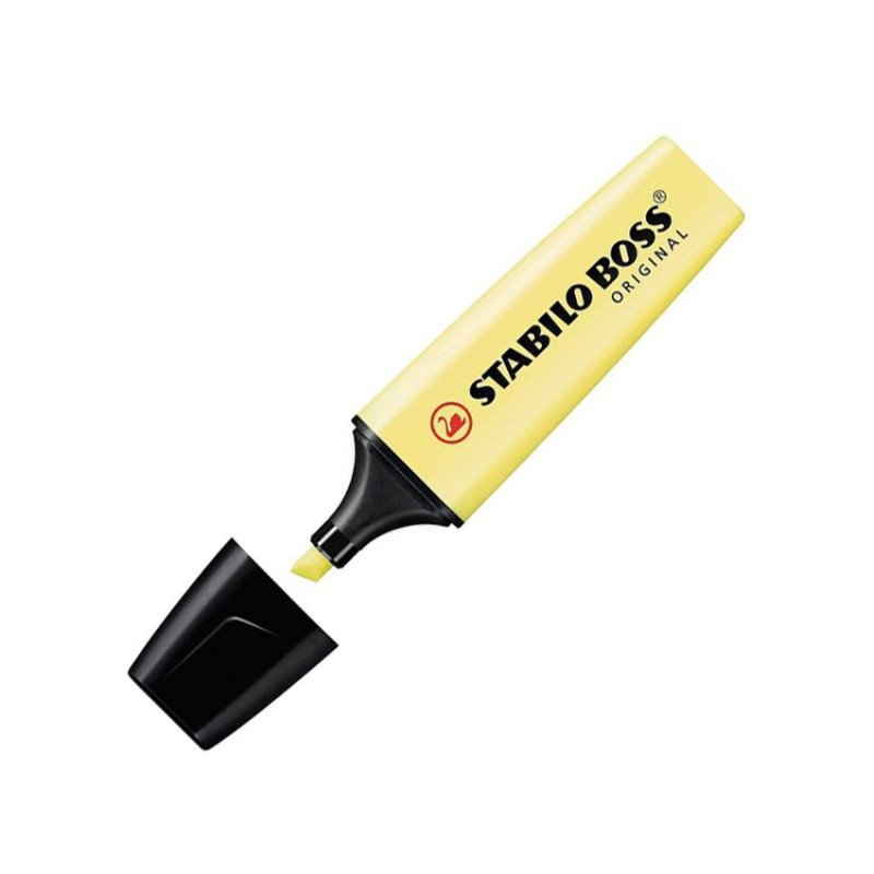 ROTULADOR FLUORESCENTE STABILO BOSS AMARILLO PASTEL REF. 70/144