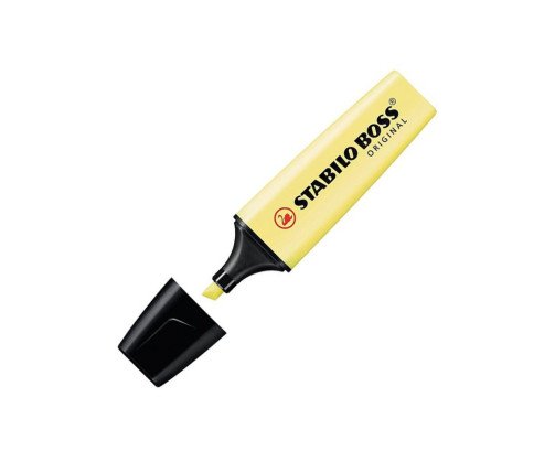 ROTULADOR FLUORESCENTE STABILO BOSS AMARILLO PASTEL REF. 70/144