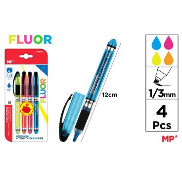 4 MARCADOR FLUORESCENTES PUNTA 1/3MM