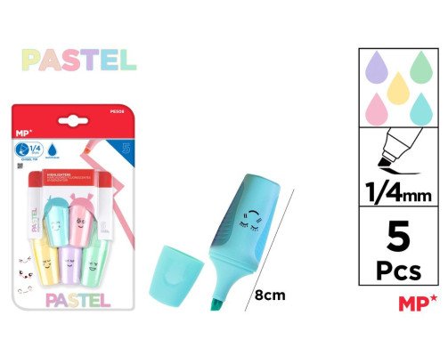 5MARCADOR MINI PASTEL 1/4MM 8CM