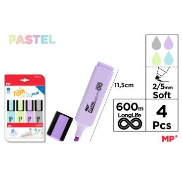 4 MARCADOR PÀSTEL 2/5MM