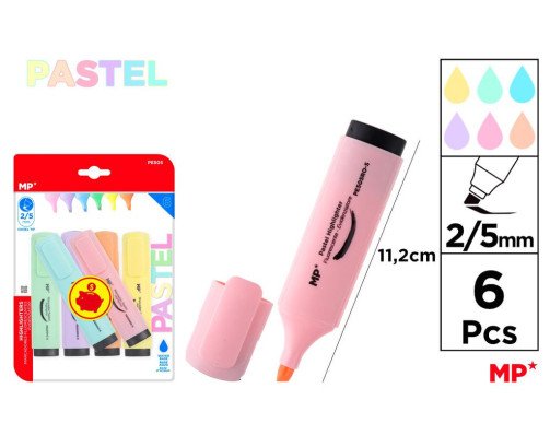 5 MARCADOR PASTEL 2/5MM 11.2CM