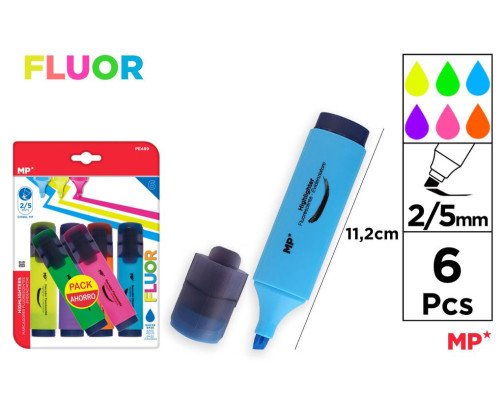 5 MARCADORFLUORESCENTES 2/5MM 11.2CM