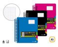 CUADERNOS A5 CON 4 SEPARADORES TAPA PLASTICO 160H 5*5MM 90G