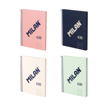 CUADERNOS A4 MILAN 430 TAPA CARTON DURO ,80HOJAS  DE UNA RAYA DE 95G