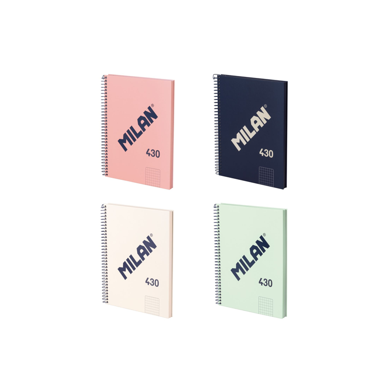 CUADERNOS A4 MILAN 430 TAPA CARTON DURO ,80HOJAS  DE UNA RAYA DE 95G
