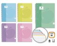 CUADERNOS A4 TAPA CARTON DURO CUADRICULADOR 5*5MM  ,80H 90GR COLOR PASTEL