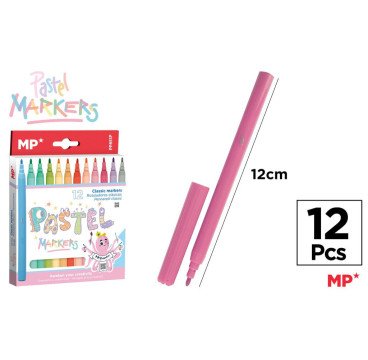 12 ROTULADORES PASTEL
