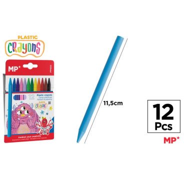 12 CERAS PLASTICAS KID
