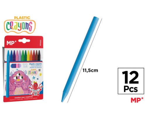 12 CERAS PLASTICAS KID