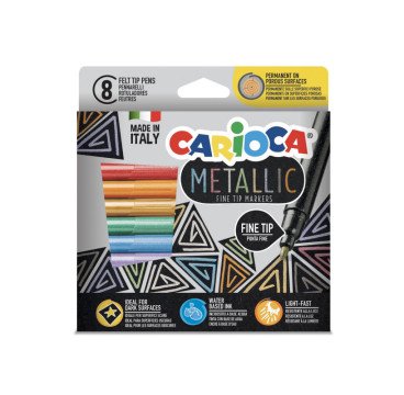 8 ROTULADORES METALLIC PUNTA FINA