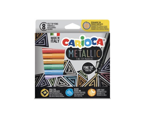 8 ROTULADORES METALLIC PUNTA FINA