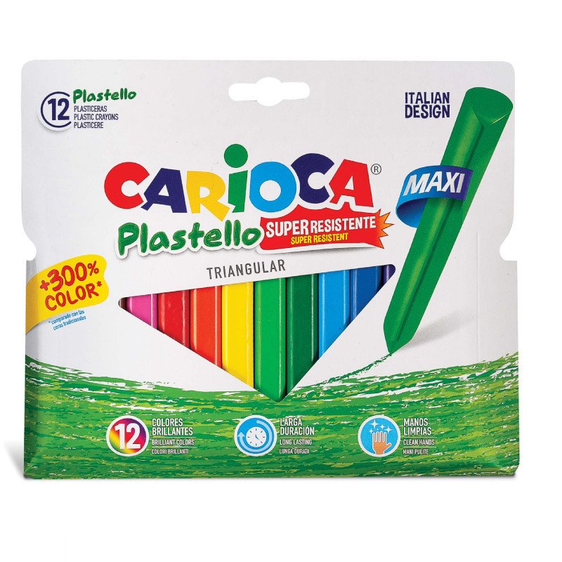 12 CERAS RESISTENTES MAXI TRIANGULARES PLASTELLO