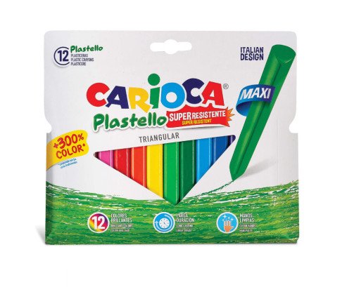 12 CERAS RESISTENTES MAXI TRIANGULARES PLASTELLO