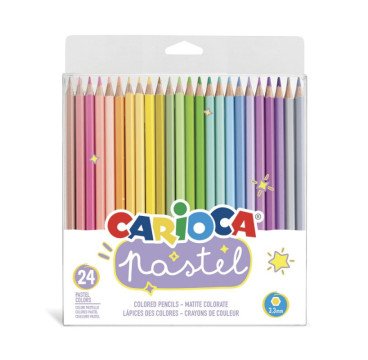 24 LÁPICES HEXAGONALES PASTEL