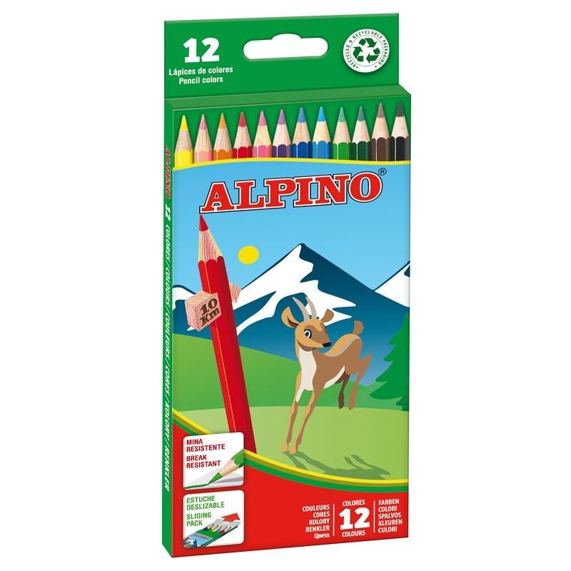 LÁPICES 12 COLORES ALPINO 654