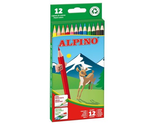 LÁPICES 12 COLORES ALPINO 654