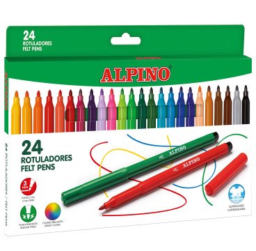 ROTULADORES 24 COLORES ALPINO
