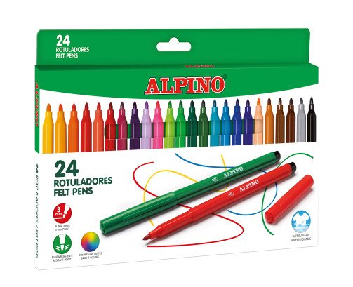 ROTULADORES 24 COLORES ALPINO