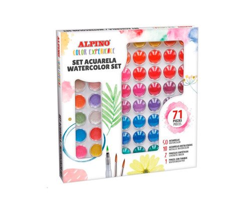 ACUARELAS ALPINO 71 PIEZAS COLORES SURTIDOS REF. AQ1040