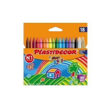 CERA DURA BIC PLASTIDECOR 18 COLORES SURTIDO